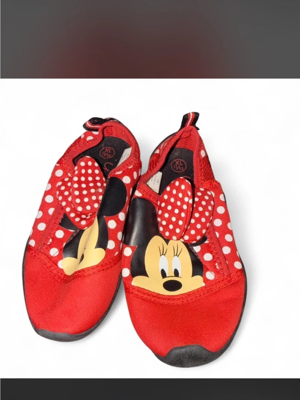 Disney Red Minnie Mouse Kids Slip-On Water Shoes